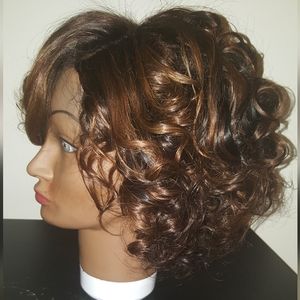 100% Virgin Human Hair Lace Closure. 12 in- Color #Brown w/auburn highlights